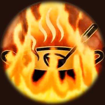 El wok del logo de Maggy’s Chifa, envuelto en llamas.